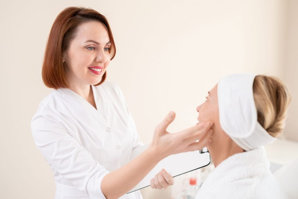 A skincare consultation.
